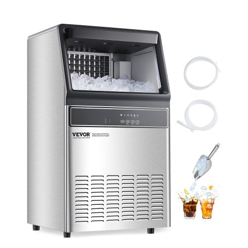 Commercial Ice Machine Freestanding Cabinet Machine 110lbs/24h 50 Ice Cubes