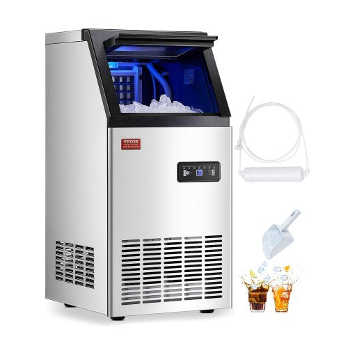 Commercial Ice Machine Freestanding Cabinet Machine 100lbs/24H 36 Ice Cubes