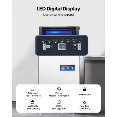 commercial ice machine Freestanding cabinet machine 110lbs/24H 36 ice cubes | EU