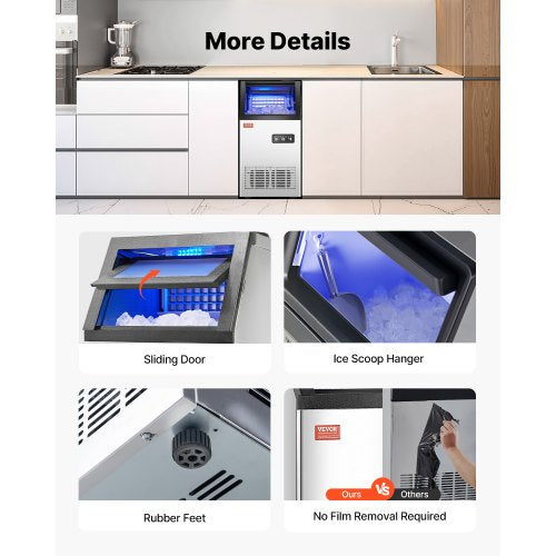 commercial ice machine Freestanding cabinet machine 110lbs/24H 36 ice cubes | EU