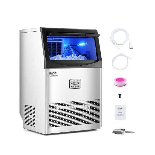 commercial ice machine Freestanding cabinet machine 90lbs/24H 50 ice cubes
