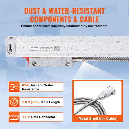 Digital Readout 16'' &amp; 18'' &amp; 38'' Linear Scale 3 Axis DRO Display Kit