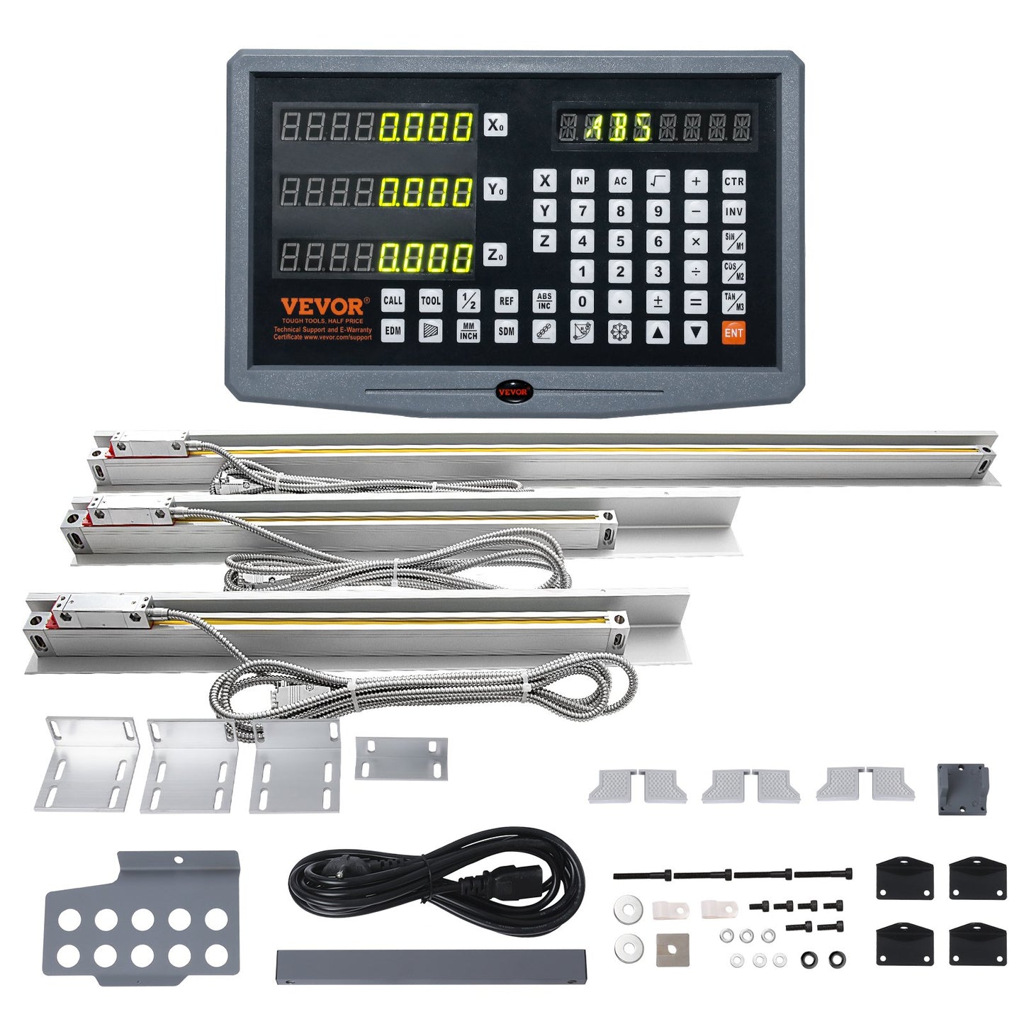 Digital Readout 16'' &amp; 18'' &amp; 38'' Linear Scale 3 Axis DRO Display Kit