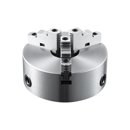 3-jaw lathe chuck, 8'', self-centering lathe chuck, 0.16-8 inch/4-200 mm clamping range with T-key fastening screws hex key, for lathe 3D printer machining Center milling drilling machine