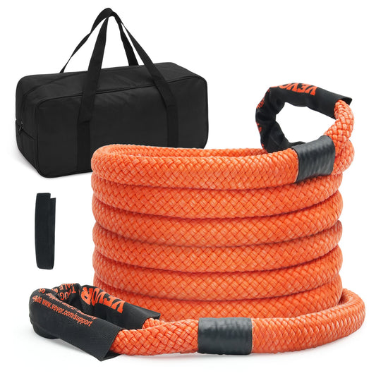 1" x 20" Kinetic Recovery Bogserrep 38 000 lbs, Heavy Duty Off Road Snatch Strap, Extrem Duty 30% Elasticitet Energi Snap Strap för Jeep Car Truck ATV UTV SUV Traktor