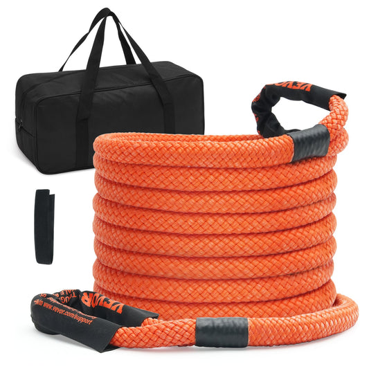 1" x 30" Kinetic Recovery Bogserrep 38 000 lbs, Heavy Duty Off Road Snatch Strap, Extrem Duty 30% Elasticitet Energi Snap Strap för Jeep Car Truck ATV UTV SUV Traktor