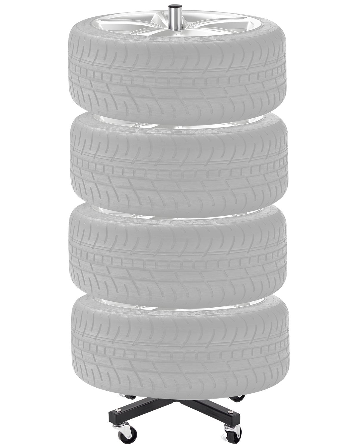Tire rack for 4 tires with rim Mobile tire rack Fits up to 225 mm wide tires