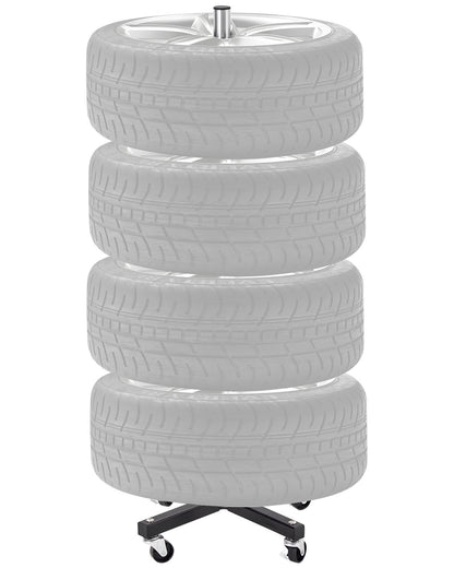 Tire rack for 4 tires with rim Mobile tire rack Fits up to 225 mm wide tires