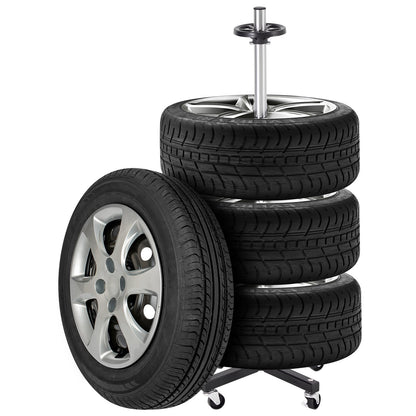 Tire rack for 4 tires with rim Mobile tire rack Fits up to 225 mm wide tires