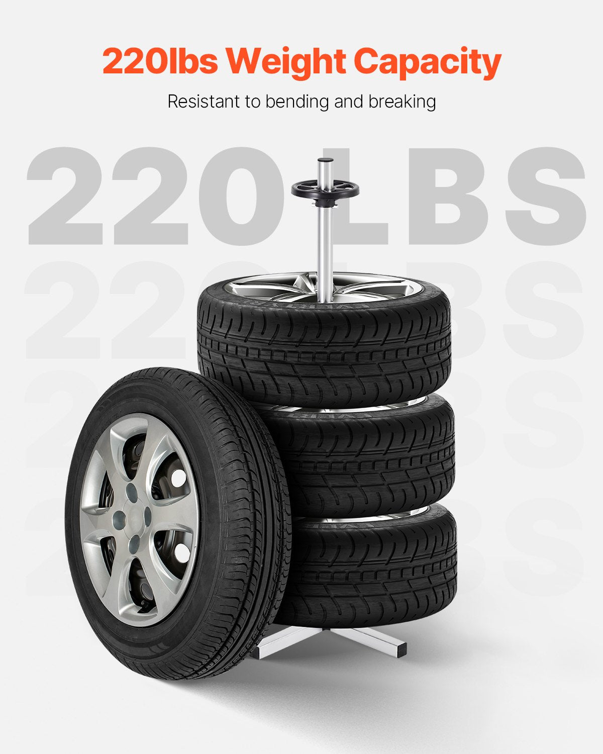 Tire rack for 4 tires with rim Tire holder Fits up to 225 mm wide tires