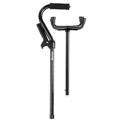 Quad Walking Cane 10-nivås höjdjusterbar käpp 4-stiftsbas