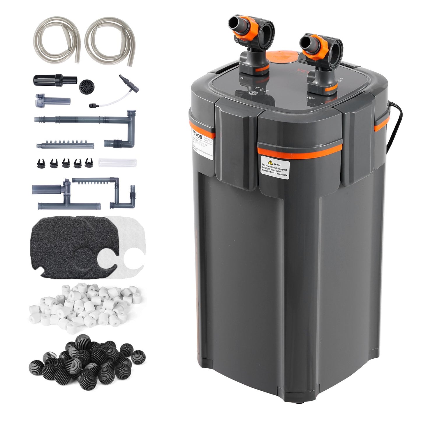 75 Gallon Aquarium Canister Filter 11w UV-lampa Fish Tank Tyst