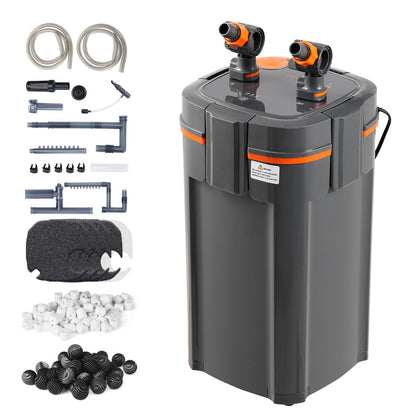 200 Gallon Aquarium Canister Filter 20w UV-lampa Fish Tank Tyst
