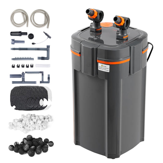 200 Gallon Aquarium Canister Filter 20w UV-lampa Fish Tank Tyst