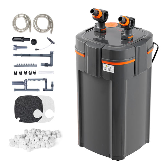 55 Gallon Aquarium Canister Filter 10w UV-lampa Fish Tank Tyst