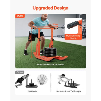 Vikt Power Pull Push Sled Träning Fitness Styrketräning Orange |  EU