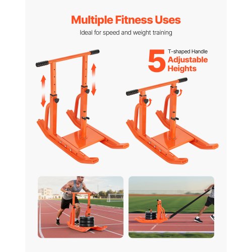 Vikt Power Pull Push Sled Träning Fitness Styrketräning Orange |  EU