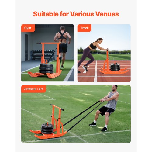 Vikt Power Pull Push Sled Träning Fitness Styrketräning Orange |  EU