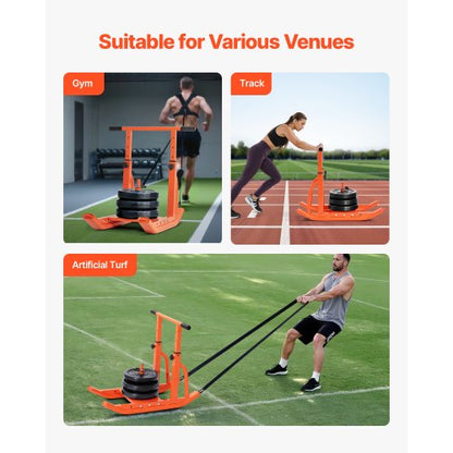 Vikt Power Pull Push Sled Träning Fitness Styrketräning Orange |  EU
