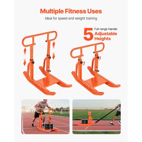 Vikt Power Pull Push Sled Träning Fitness Styrketräning Orange |  EU