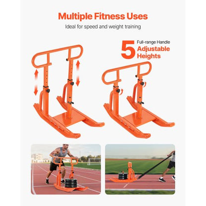 Vikt Power Pull Push Sled Träning Fitness Styrketräning Orange |  EU