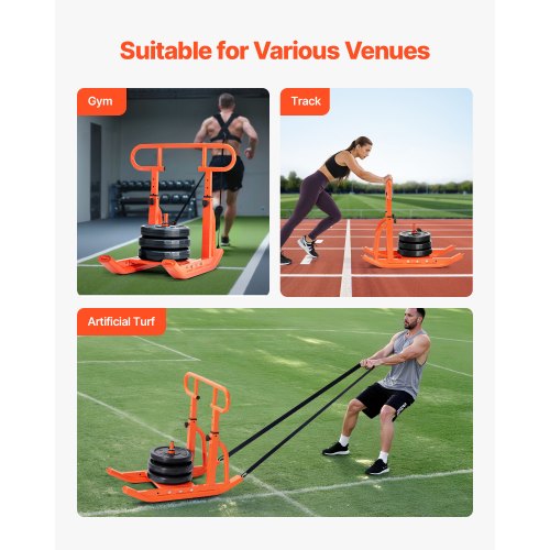 Vikt Power Pull Push Sled Träning Fitness Styrketräning Orange |  EU