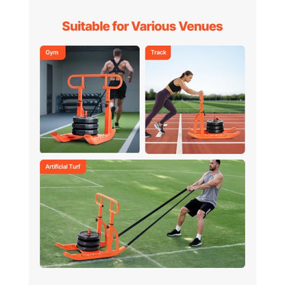Vikt Power Pull Push Sled Träning Fitness Styrketräning Orange |  EU
