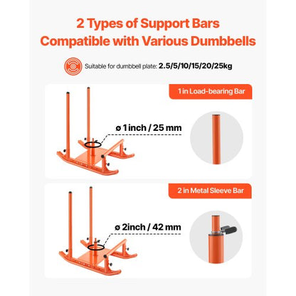 Viktkälke, Stålkraftkälke, Fitness Styrketräningskälkar för Atletisk Träning Hastighetsförbättring, Träningsutrustning med Handtag, Kompatibel med 25/51 mm Viktskivor, Orange |  EU