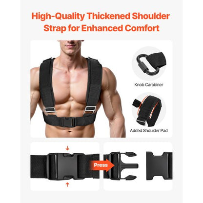 Weight Pull Push Training Fitness Strength Speed ​​Training Sled Black | EU