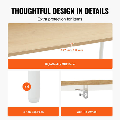 Rattan Bookcase Ladder Shelf with 2 Doors Rectangle Storage Rack Natural