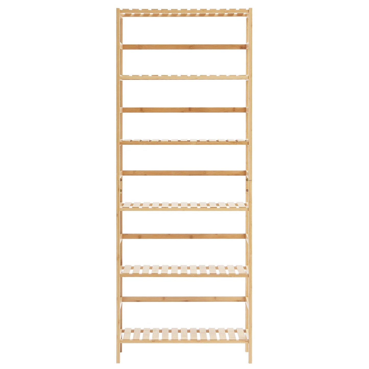 Bamboo bookshelf 6 tiers bamboo ladder bookcase rectangle storage rack