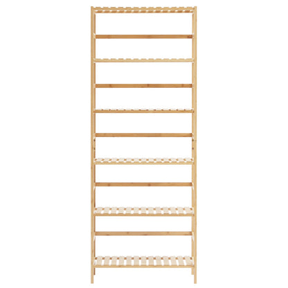Bamboo bookshelf 6 tiers bamboo ladder bookcase rectangle storage rack