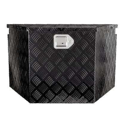 Trailer Tongue Box, Aluminiumlegering Diamond Plate Tongue Box Verktygslåda, Heavy Duty Trailer Box förvaring med lås och nycklar, Utility Trailer Tongue Box för pickup, husbil, trailer, 39"x16.5"x12