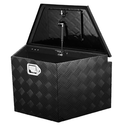 Trailer Tongue Box, Aluminiumlegering Diamond Plate Tongue Box Verktygslåda, Heavy Duty Trailer Box förvaring med lås och nycklar, Utility Trailer Tongue Box för pickup, husbil, trailer, 39"x16.5"x12