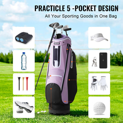36-inch golf cart bag with 14-way divider with multiple pockets