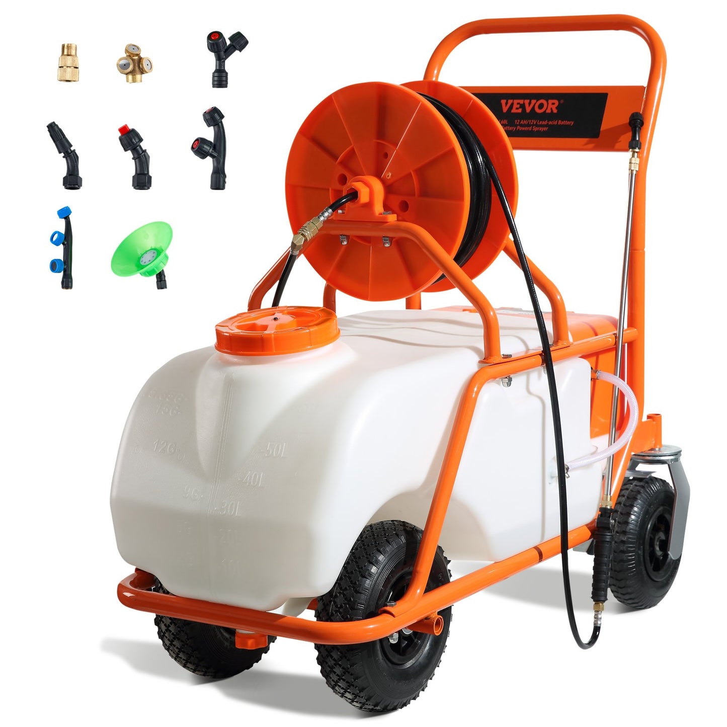 Spruta Tryckspruta Ryggsäcksspruta Trädgårdsspruta 60L 0-90PSI