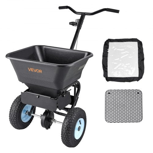 Walk-behind push spreader 100LB Capacity 0-9.8ft Spreading width
