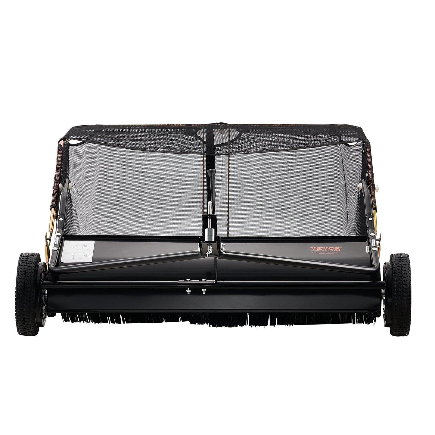 Tow-Behind Lawn Sweeper 42-inch Leaf Yard Collector 12 cu.ft. Adjustable