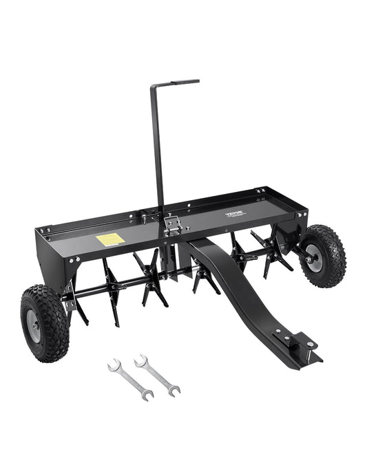 40" tow plug aerator with universal coupling lawn aerator towing behind