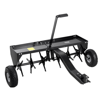 40" tow plug aerator with universal coupling lawn aerator towing behind