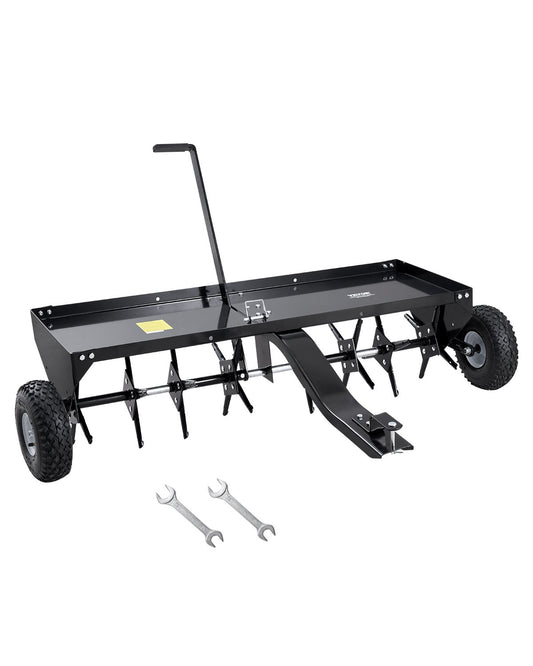 48" tow plug aerator with universal coupling lawn aerator towing behind