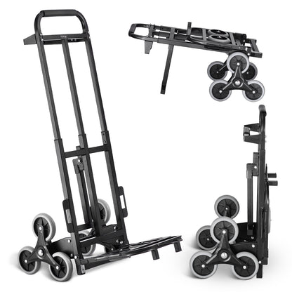 Trappklättringsvagn Heavy Duty Folding Hand Truck Dolly 460 lbs 6 hjul
