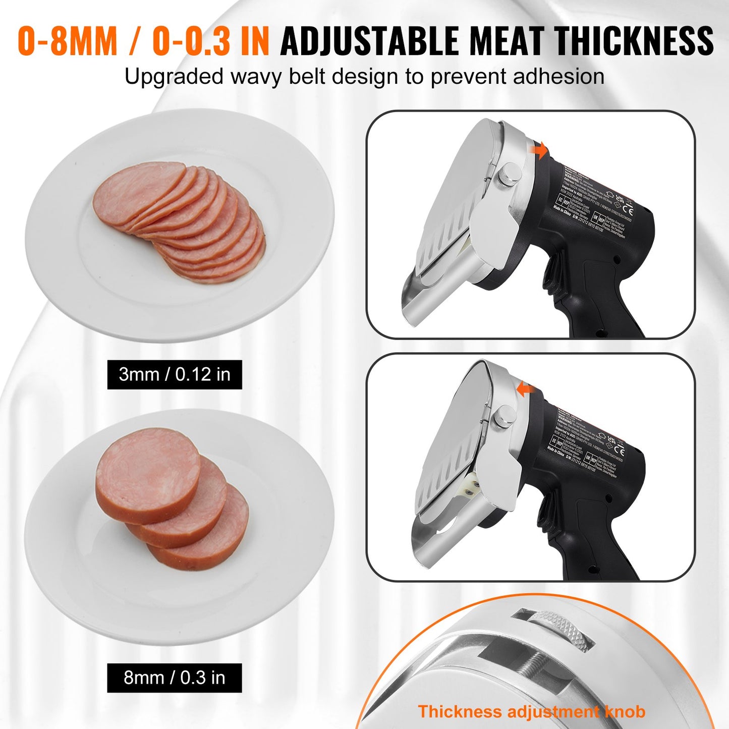 Elektrisk shawarmakniv sladdlös turkisk doner kebab köttskärare 2 blad