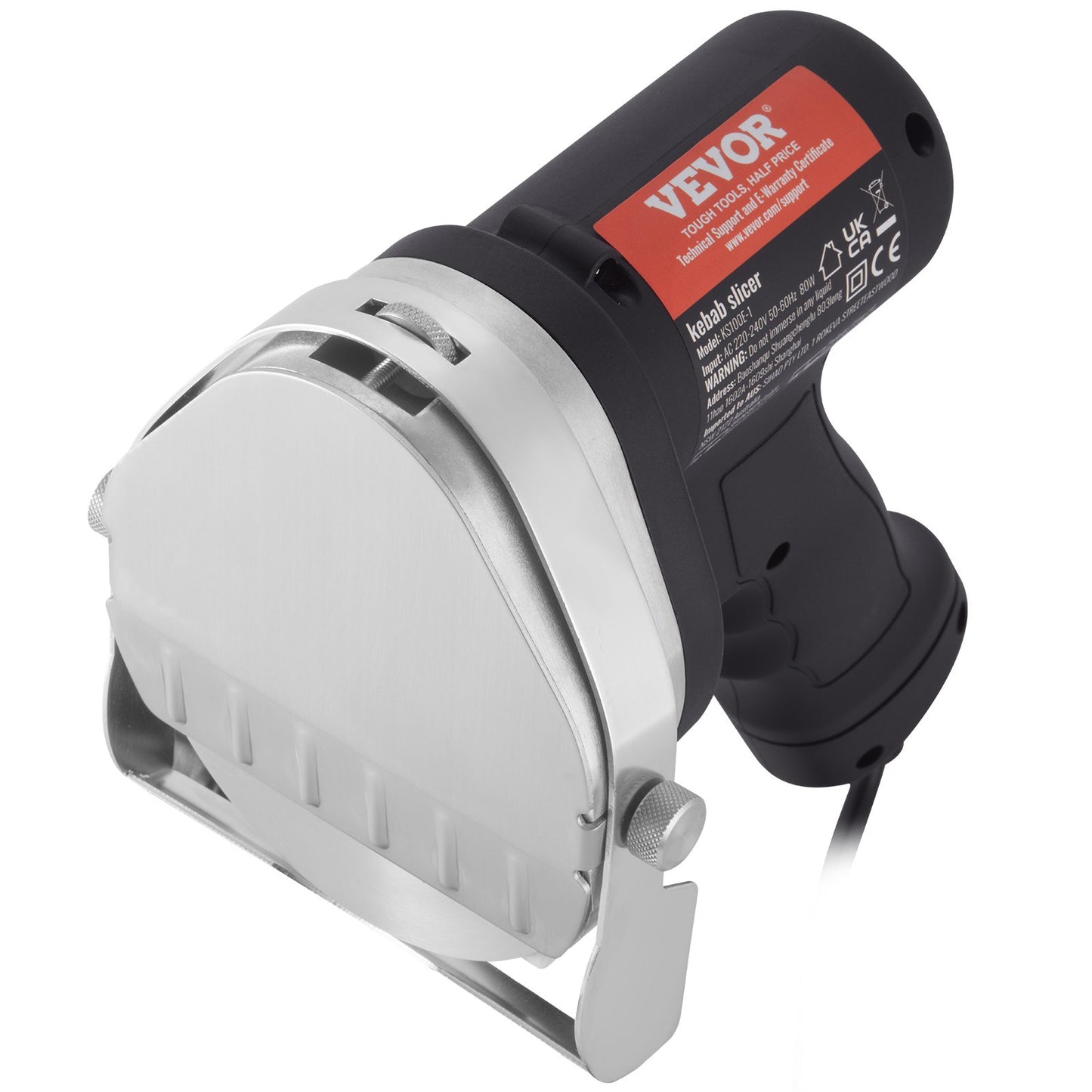 Elektrisches Schawarmamesser Türkischer Döner Kebab Fleisch Gyrosschneider mit 2 Klingen