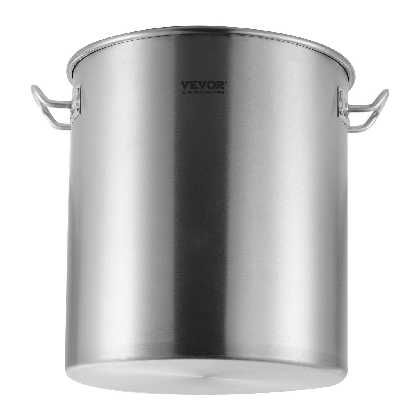 Stainless Steel Stockpot, 42 Quarts Large Cooking Pots, Cooking Pot Sauce Pot with Strainer, Lid and Handle, Heavy Duty Commercial Grade Stock Pot, Grinding Finish, for Large Groups Events Silver