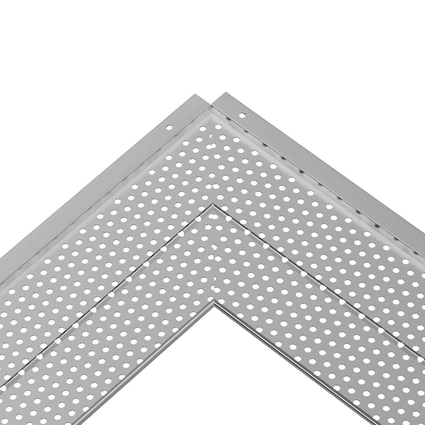 Dachrinnenschutz, 5 Zoll Breite, Aluminium-Laubfilter, DIY-Dachrinnenschutz, 52 Stück, 208 Fuß Gesamtlänge, 0,157 Zoll Lochdurchmesser und 0,02 Zoll Dicke, Raptor-Dachrinnenschutz, passend für alle Dach- oder Dachrinnentypen