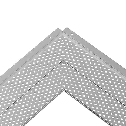Dachrinnenschutz, 5 Zoll Breite, Aluminium-Laubfilter, DIY-Dachrinnenschutz, 52 Stück, 208 Fuß Gesamtlänge, 0,157 Zoll Lochdurchmesser und 0,02 Zoll Dicke, Raptor-Dachrinnenschutz, passend für alle Dach- oder Dachrinnentypen