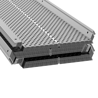 Dachrinnenschutz, 152 mm Breite, Aluminium-Laubfilter DIY-Dachrinnenschutz, 26 Stück 264 cm Gesamtlänge, 4 mm Lochdurchmesser und 0,5 mm dick Dachrinnenschutz für Raptor Passt auf alle Dach- oder Dachrinnentypen