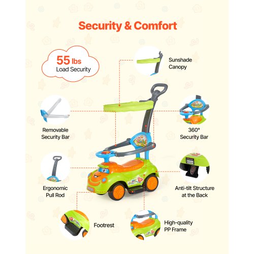 Åkvagn 25 kg Småbarnsvagn med skjutdörr och skyddsräcken för barn |  EU