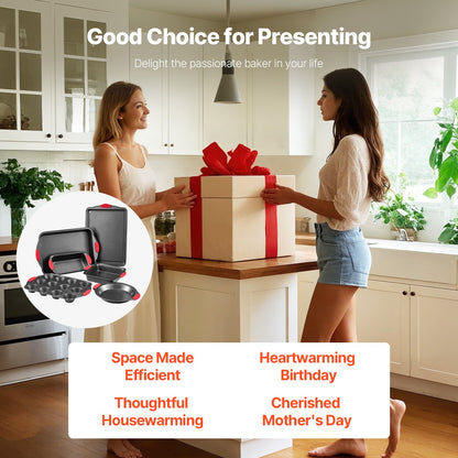 Baking tray set 6-piece nonstick carbon steel set with silicone handle